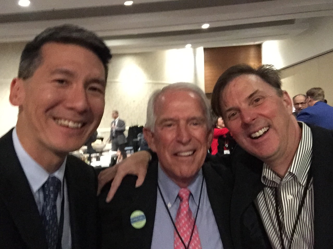 Dr. Bohnert flanked by Dr. Daniel Lin on left and Dr. Chris Porter at the 2010-2011 AUA leadership class program.